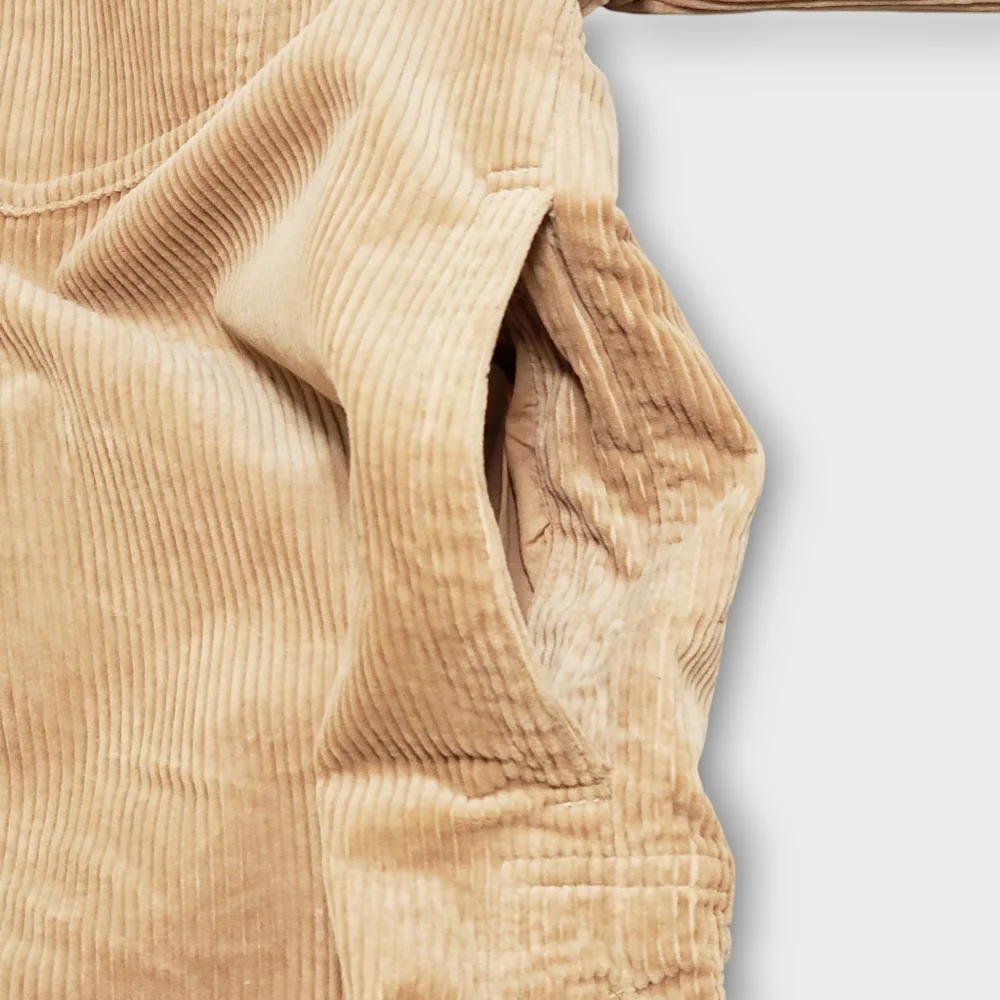 Madewell Corduroy Kentwood Oversized Shirt Tail Jacket Shacket Large Tan Pockets - Picture 7 of 14